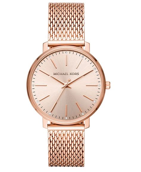 michael kors pyper rose gold-tone mesh watch|Michael Kors rose gold watch.